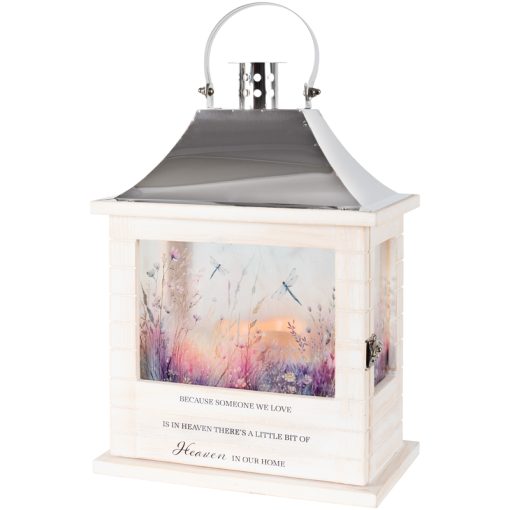 " Heaven In Our Home" Wooden Slat Lantern (57678)