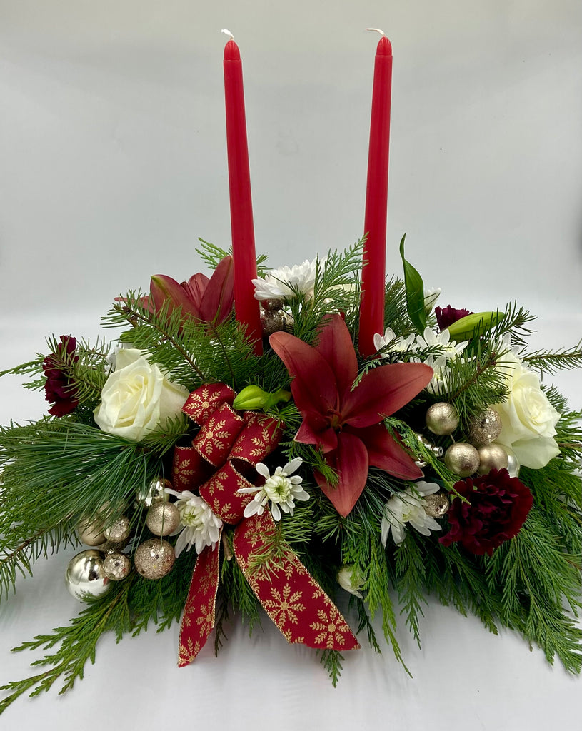 Holiday Centerpiece with Candles