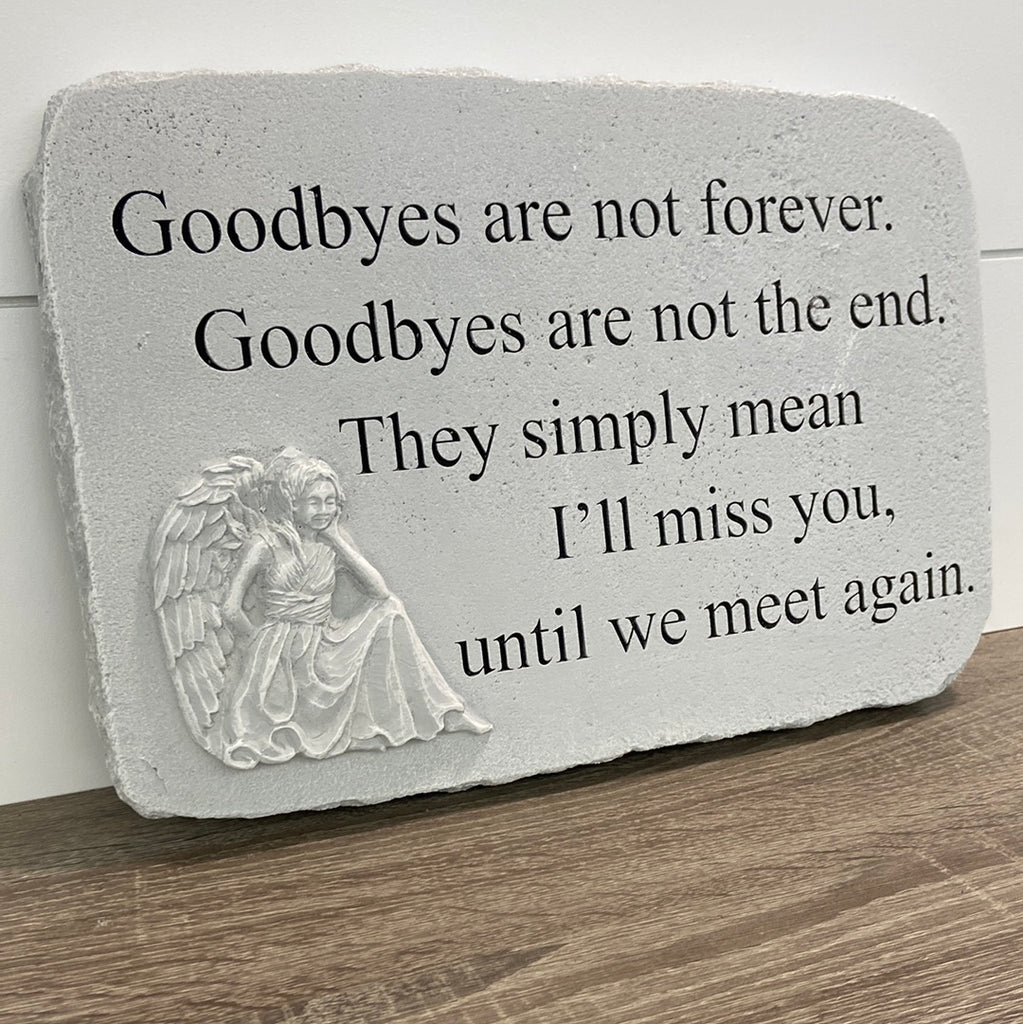Goodbyes are not Forever, Angel Memorial Stone
