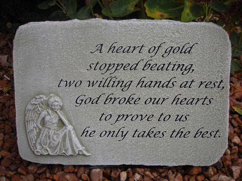 A Heart of Gold... Large Memorial Stone