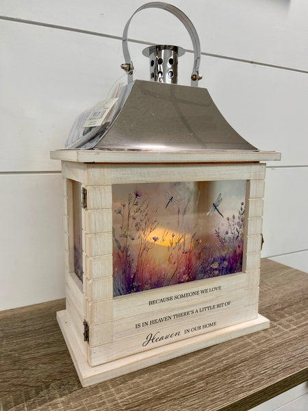 " In Memory" Wooden Slat Lantern (57679)