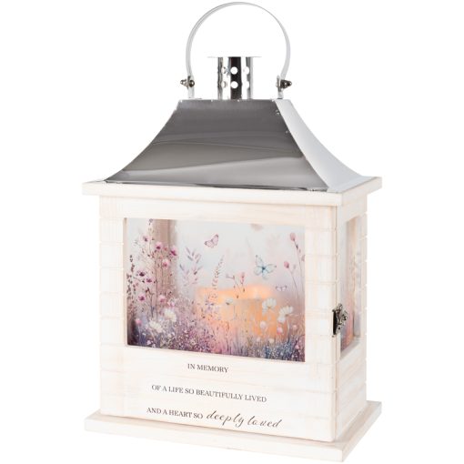 " In Memory" Wooden Slat Lantern (57679)