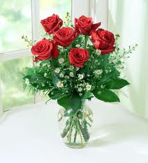 Lovely Half Dozen Roses