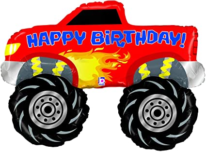 Jumbo Monster Truck Happy Birthday Balloon