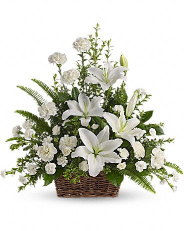Peaceful in White Basket