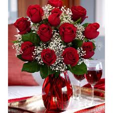 Dozen Long Stem Red Rose Bouquet