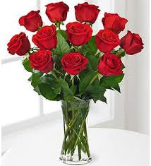 Dozen Long Stem Red Rose Bouquet