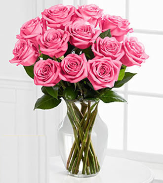 Dozen Pink Roses